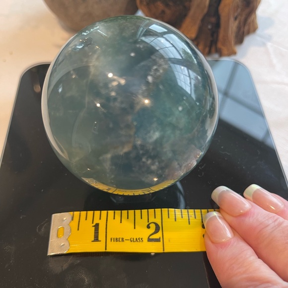 Green Fluorite Sphere 1.16lb 2.3 " - Picture 2 of 6